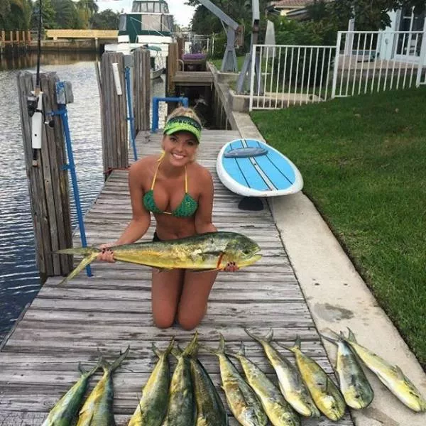 Blondes in bikinis in the fishing - #1 
