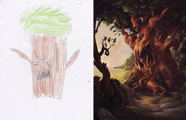A beautiful reproduction of the drawings made by little childrens - #14 
