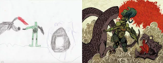 A beautiful reproduction of the drawings made by little childrens - #15 