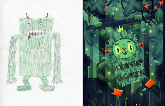 A beautiful reproduction of the drawings made by little childrens - #2 
