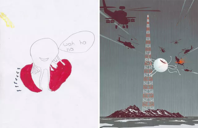A beautiful reproduction of the drawings made by little childrens - #22 