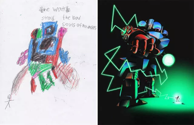 A beautiful reproduction of the drawings made by little childrens - #27 