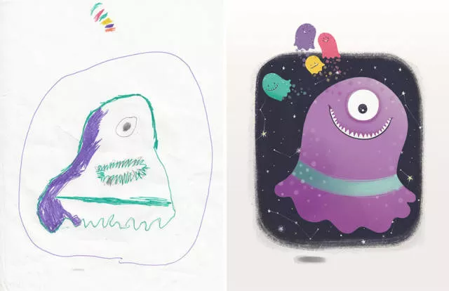 A beautiful reproduction of the drawings made by little childrens - #47 