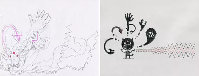 A beautiful reproduction of the drawings made by little childrens - #49 