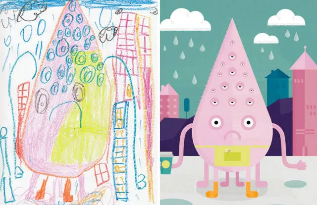 A beautiful reproduction of the drawings made by little childrens - #51 