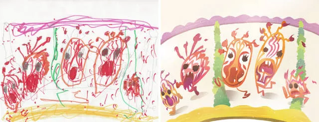 A beautiful reproduction of the drawings made by little childrens - #52 