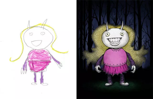 A beautiful reproduction of the drawings made by little childrens - #53 