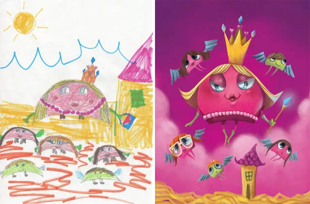 A beautiful reproduction of the drawings made by little childrens - #55 