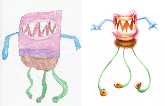 A beautiful reproduction of the drawings made by little childrens