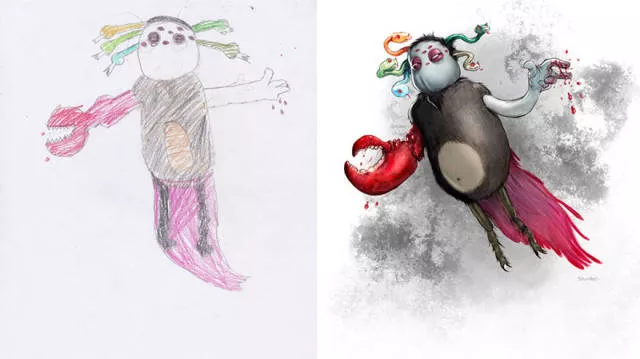 A beautiful reproduction of the drawings made by little childrens - #6 