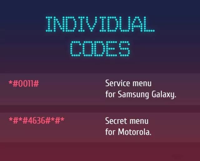 Les codes secrets pour tout les smartphones