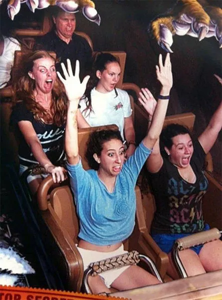 Funniest photos taken in rollercoaster photos - #20 