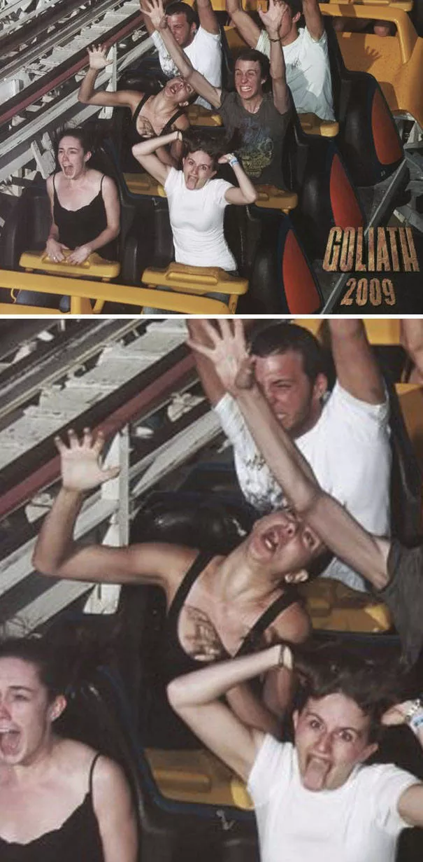 Funniest photos taken in rollercoaster photos - #37 