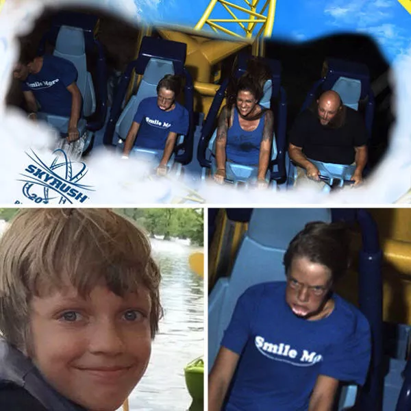 Funniest photos taken in rollercoaster photos - #38 