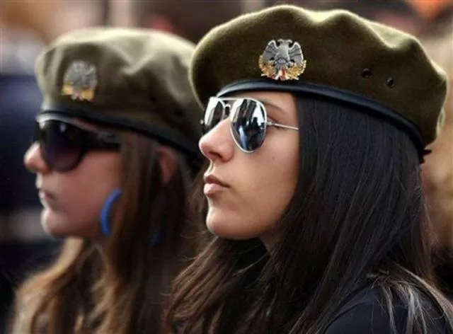Killer look of the military girls