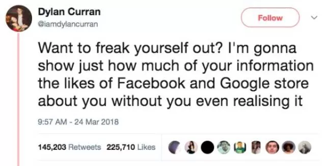 Google and facebook know everything about us