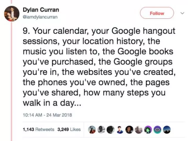 Google and facebook know everything about us