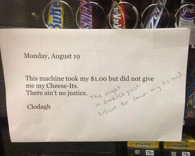 The daily routine of vending machines