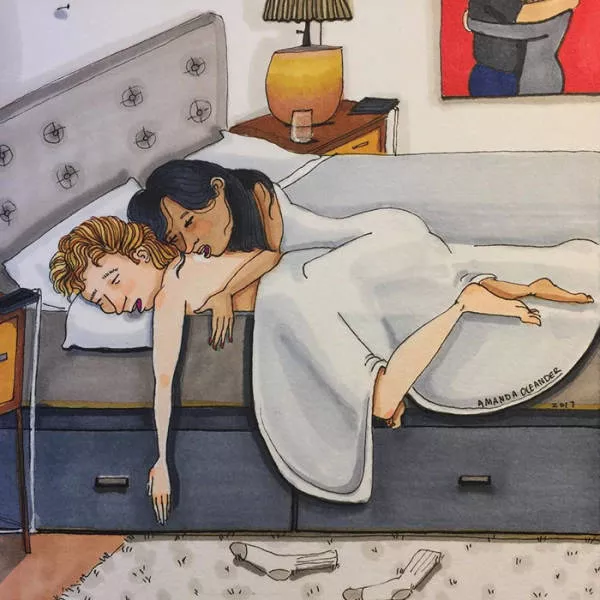 Illustrations of which illustrates different phases of life as a couple - #4 