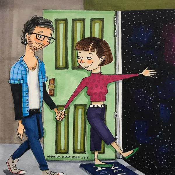 Illustrations of which illustrates different phases of life as a couple - #42 