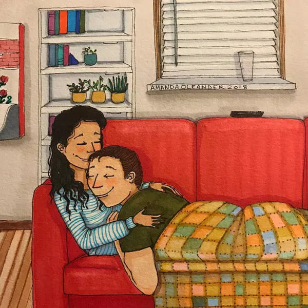 Illustrations of which illustrates different phases of life as a couple - #44 