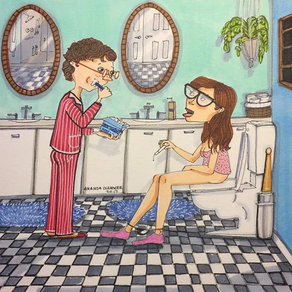 Illustrations of which illustrates different phases of life as a couple - #9 