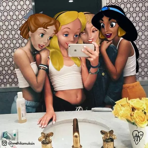Disney characters into celebrity pictures - #1 