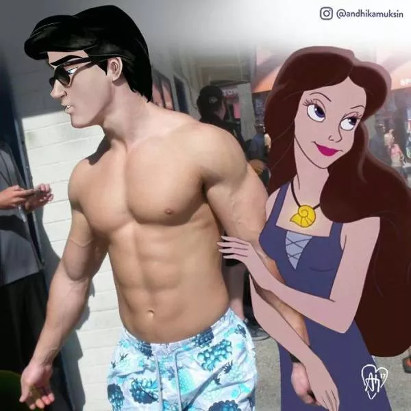 Disney characters into celebrity pictures