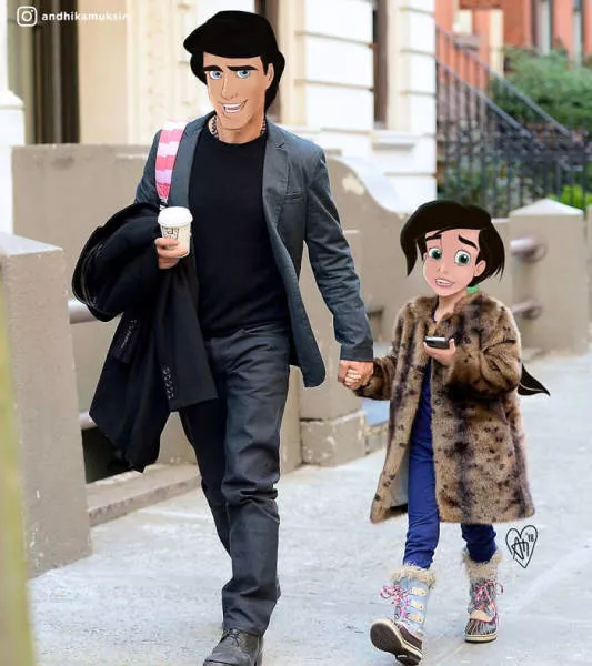 Disney characters into celebrity pictures - #36 