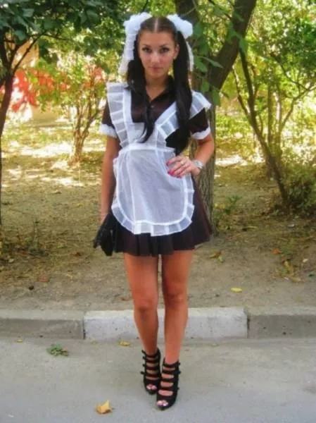 Sexy russian in school uniform