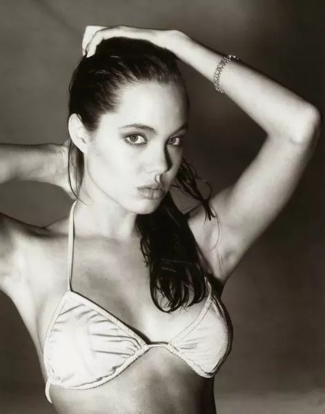 Check out the first photo shoot of angelina jolie when she was almost 15 years
