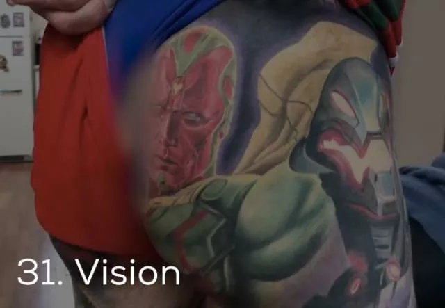 Guinness record for the most marvel tattoos - #34 