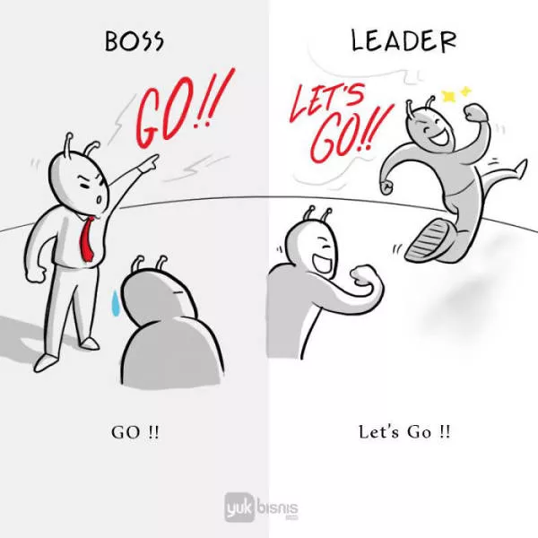 Difference between a boss and a leader - #1 