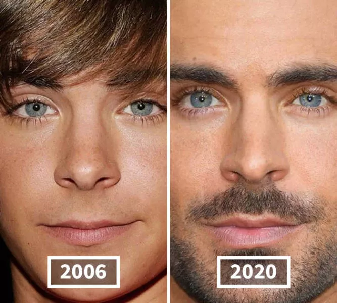Faces of celebrities over time - #1 