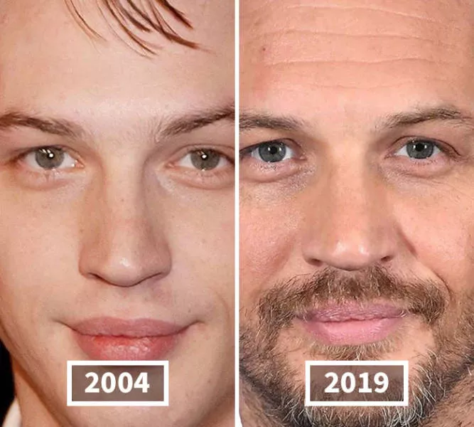 Faces of celebrities over time