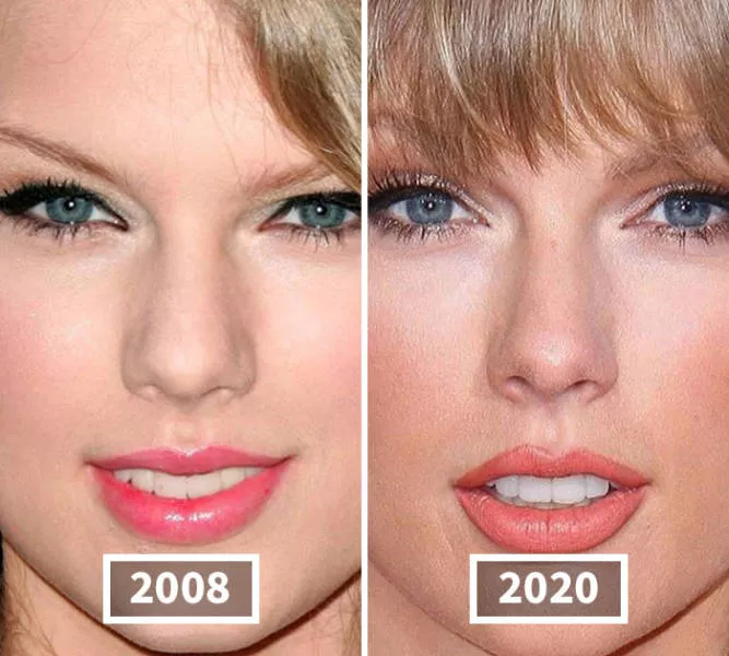 Faces of celebrities over time