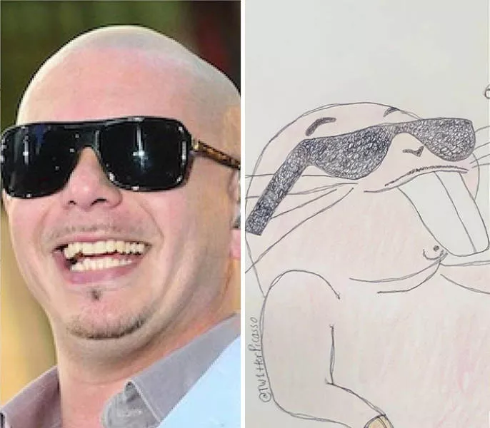 Des portraits de clbrits au stylo - #11 Pitbull