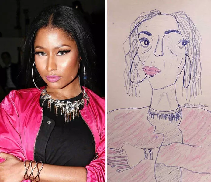 Des portraits de clbrits au stylo - #35 Nicki Minaj
