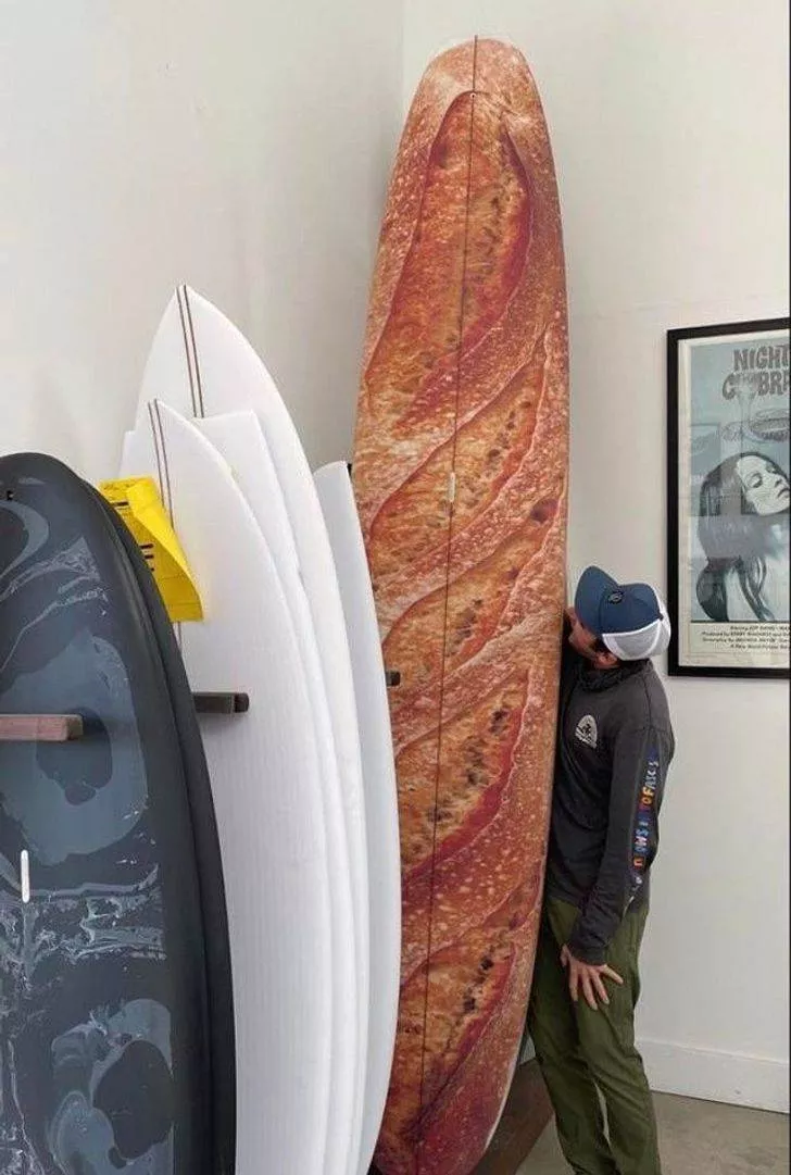 Just need a little concentration - #1 A baguette surfboard
