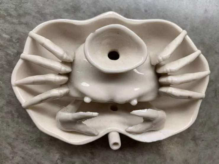 Objets non connues - #11 Compte-gouttes d'eau de crabe en porcelaine