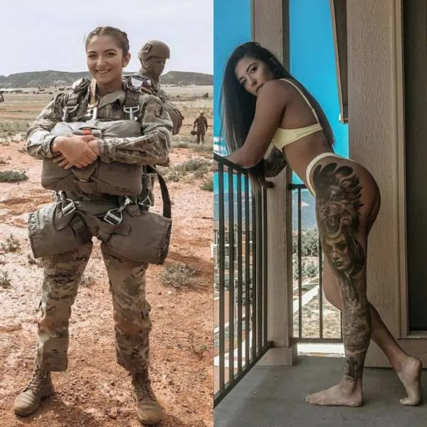 Hot girls with and without uniforms