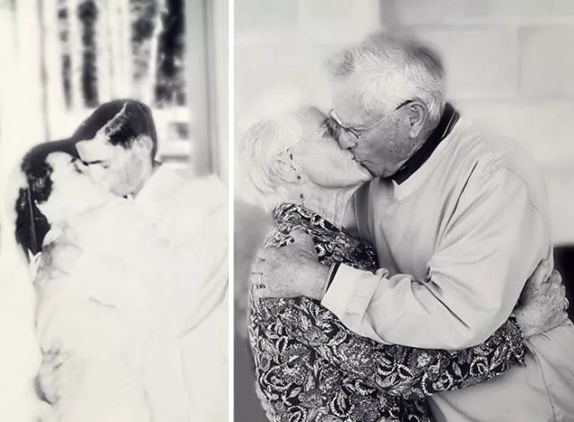 They recreated their old photographs and prove that love can last forever - #10 