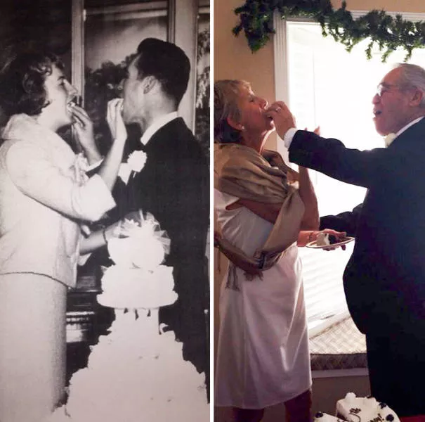 They recreated their old photographs and prove that love can last forever - #44 