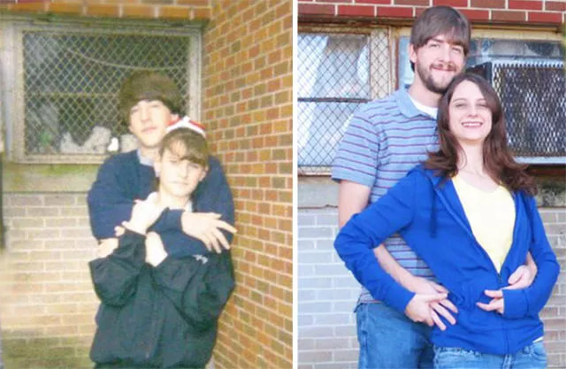 They recreated their old photographs and prove that love can last forever