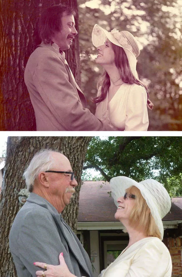 They recreated their old photographs and prove that love can last forever - #9 