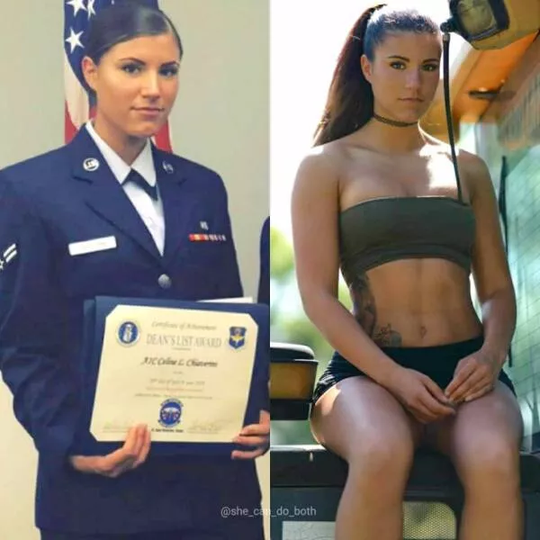 Hot girls with and without their uniforms - #18 