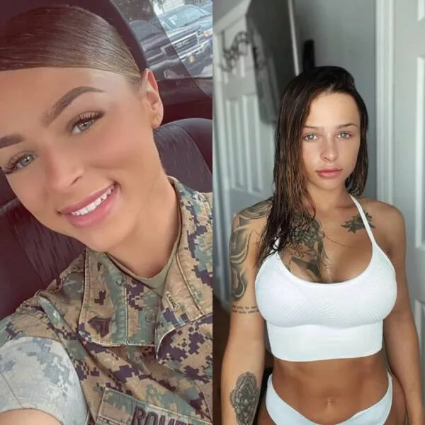 Hot girls with and without their uniforms - #2 