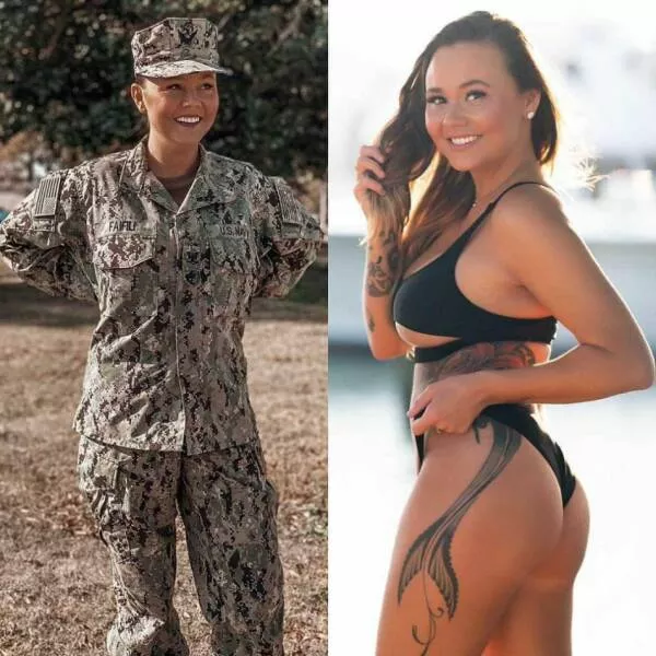 Hot girls with and without their uniforms - #21 