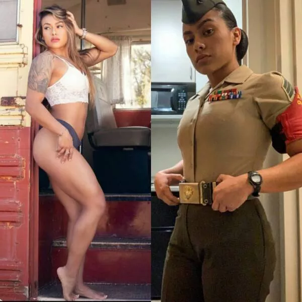 Hot girls with and without their uniforms - #24 