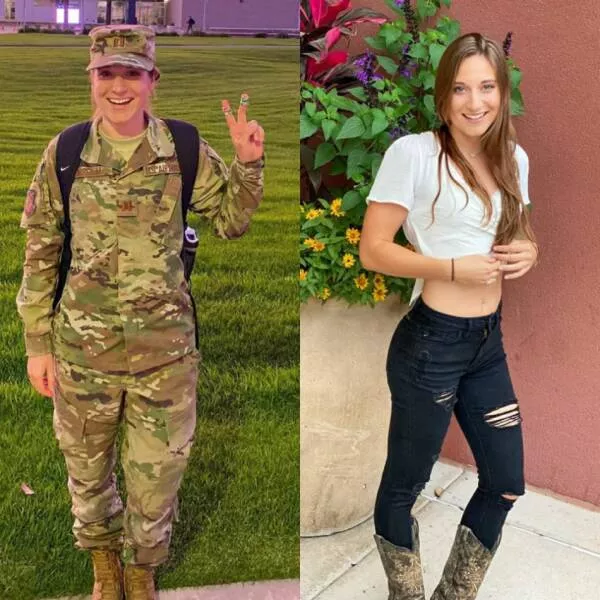 Hot girls with and without their uniforms